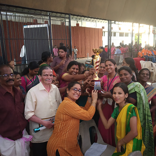 Runners up Trophy in the MC Category Bhavana